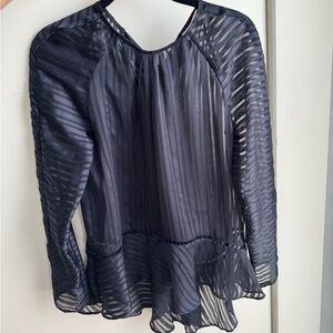 Zimmermann navy Silk blouse.